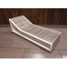 Aero Chaise - Stone on White Base