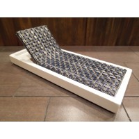 Cancun Chaise - Blue on White Base