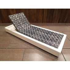 Cancun Chaise - Blue on White Base
