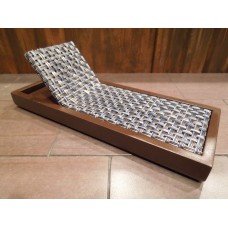 Cancun Chaise - Blue on Espresso Base