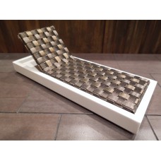 Cancun Chaise - Bronze on White Base