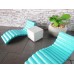 Ribb Chaise in Aqua