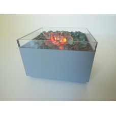 Short Outdoor Fire Pit in Gray