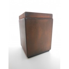 Tall Square Rust Pot