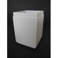 Tall Square White Pot