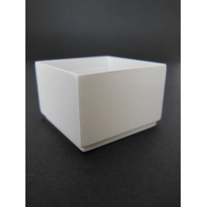 Short Square White Pot