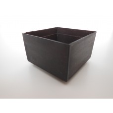 Short Square Dark Steel Pot