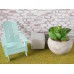 Round Concrete Pot with Plant
