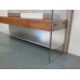 Dual Vanity Unit - Mahogany Top with Concrete Back Wall