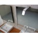 Dual Vanity Unit - Mahogany Top with Concrete Back Wall