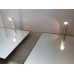 Dual Vanity Unit - Mahogany Top with Concrete Back Wall