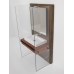 Industrial Single Vanity with Aluminum Shelf and Light Fixture
