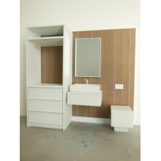 Single Vanity Bath Unit with Toilet and Wardrobe Unit