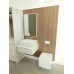 Single Vanity Bath Unit with Toilet and Wardrobe Unit