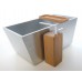 Adagio Aluminum Tub with Teak Spigot