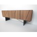 Cole Entertainment Console in Walnut with Black Base