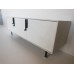 Draper Console in White with Black Steel Base
