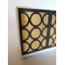 Linden 2 Door Cabinet in White/Gold/Black