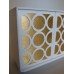 Linden 2 Door Cabinet in White/Gold/White