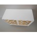 Linden 2 Door Cabinet in White/Gold/White