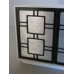 Linden 2 Door Cabinet in White/Silver/Black