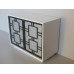 Linden 2 Door Cabinet in White/Silver/Black