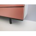 Mid Century Console in Gray with Coral Doors