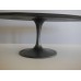 Oval Burlwood Table with Rubbed Bronze Tulip Base